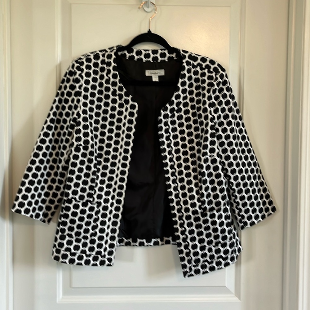 Dress Barn tailored open jacket size medium